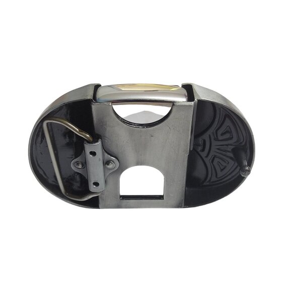 Eagle Head Vintage Silver Finish Metal Lighter Belt Buckle - Free Engraving - Picture 2 of 9